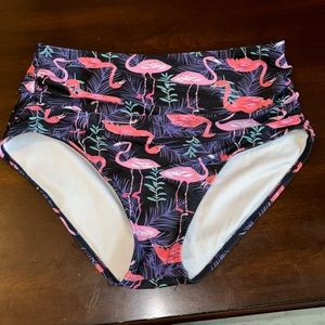 High-Rise Flamingo Swimsuit Bottoms